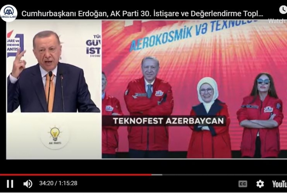 Prezident Rəcəb Tayyib Ərdoğan: Can Azərbaycanda gənclərimizin “iki dövlət, bir millət, bir festival!” anlayışı ilə necə qucaqlaşdıqlarının birlikdə şahidi olduq VİDEO