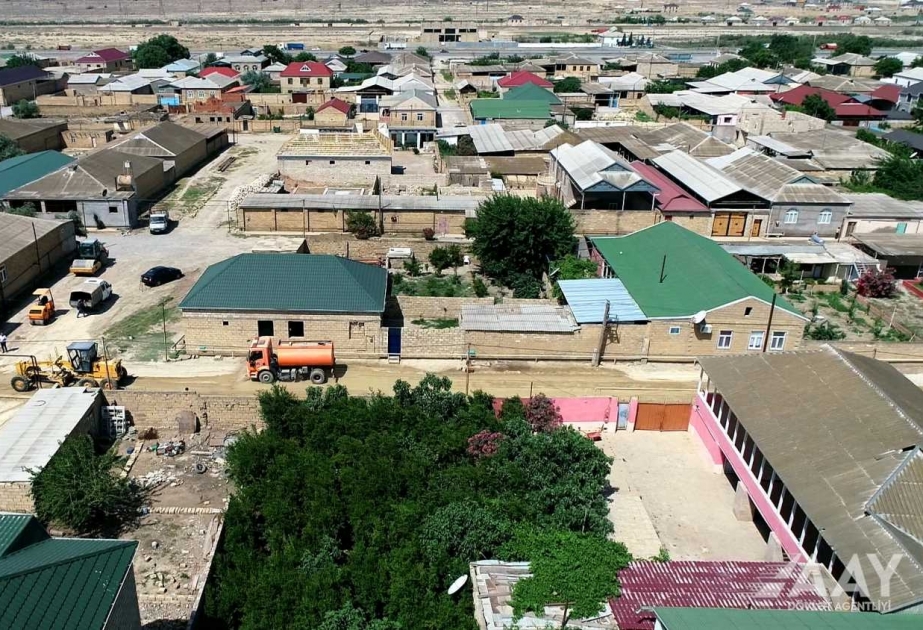 Qobustan qəsəbəsində 4 küçə təmir edilib
