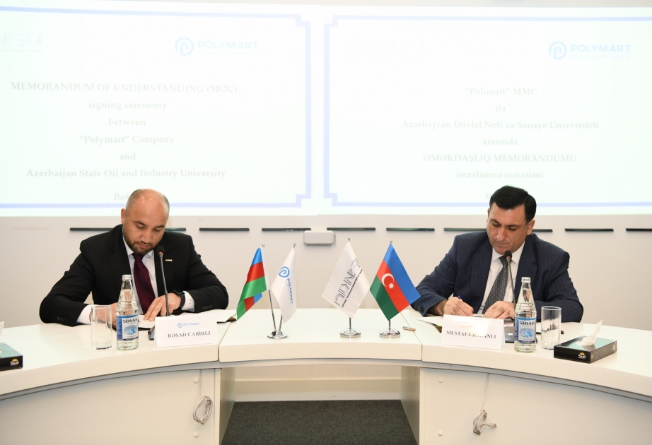 Neft və Sənaye Universiteti ilə “Polymart” MMC arasında əməkdaşlıq memorandumu imzalanıb