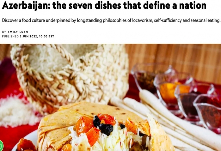 National Geographic publishes article on Azerbaijani cuisine