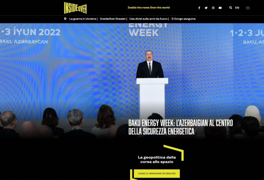 Italian news portal highlights Baku Energy Week