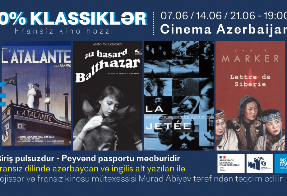 “Azərbaycan sinema” kinoteatrında Jan Viqonun “Atalanta” filmi nümayiş olunacaq