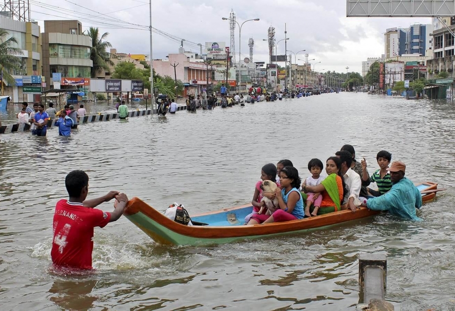 Hindistanda şiddətli yağışlar son bir ayda 43 nəfərin həyatına son qoyub