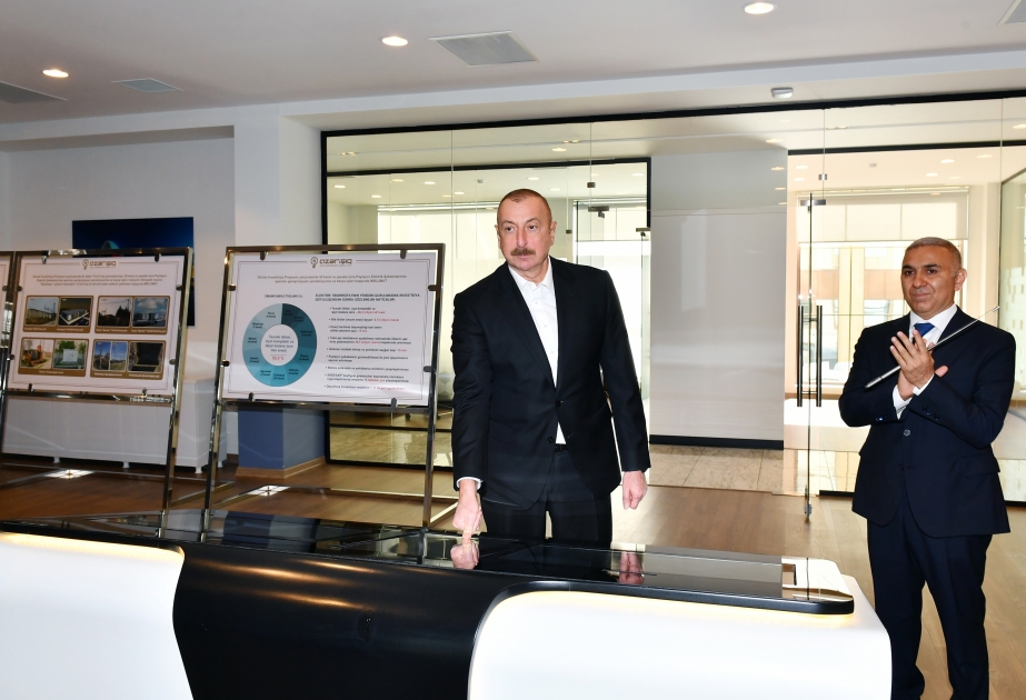 Präsident Ilham Aliyev weiht ein weiteres neues Umspannwerk in Baku ein VIDEO