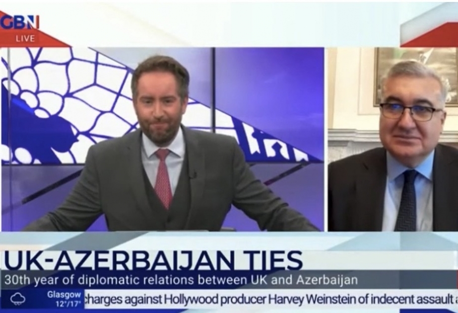 Britaniyanın televiziya kanalında Azərbaycanla diplomatik münasibətlərin 30 illiyindən və bu illər ərzində qazanılan uğurlardan danışılıb VİDEO