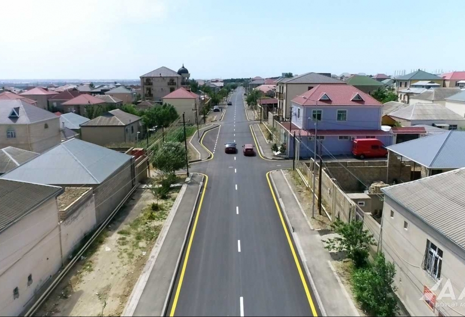 Yeni Suraxanı qəsəbəsində mərkəzi küçənin təmiri yekunlaşıb VİDEO
