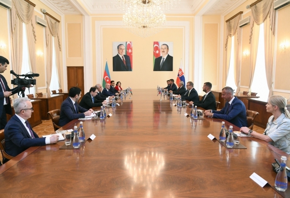 阿塞拜疆总理阿里·阿萨多夫会见斯洛伐克国民议会议长博里斯·科拉尔