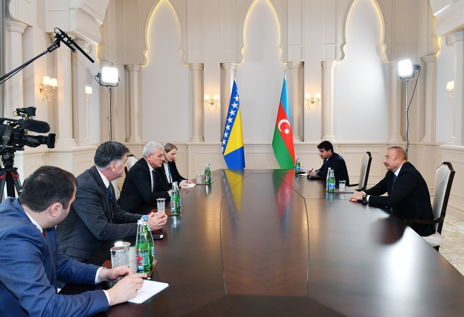 President Ilham Aliyev met with Chairman of Presidency of Bosnia and Herzegovina VIDEO