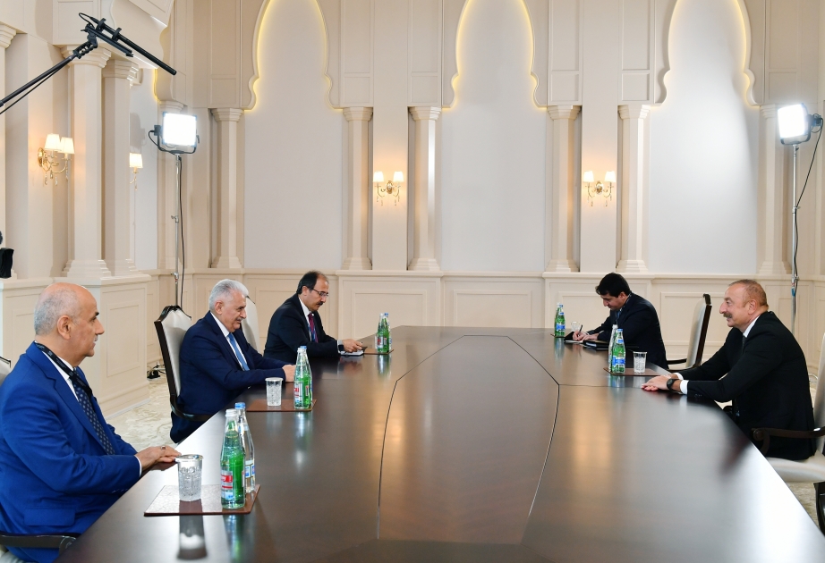 Le président Ilham Aliyev reçoit l’ancien Premier ministre turc Binali Yildirim VIDEO