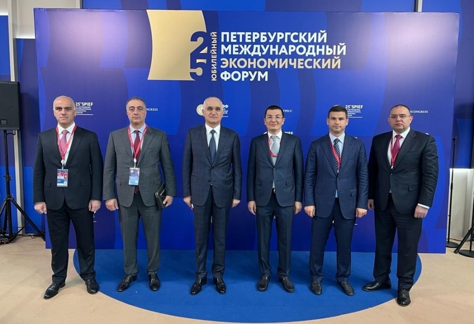 Делегация во главе с заместителем премьер-министра Шахином Мустафаевым приняла участие в 25-м Международном экономическом форуме в Санкт-Петербурге