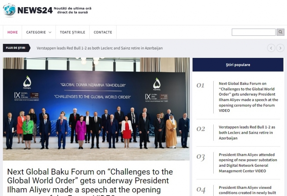 Rumıniya, Xorvatiya və Bolqarıstan mətbuatı IX Qlobal Bakı Forumu barədə məqalələr yayımlayıb