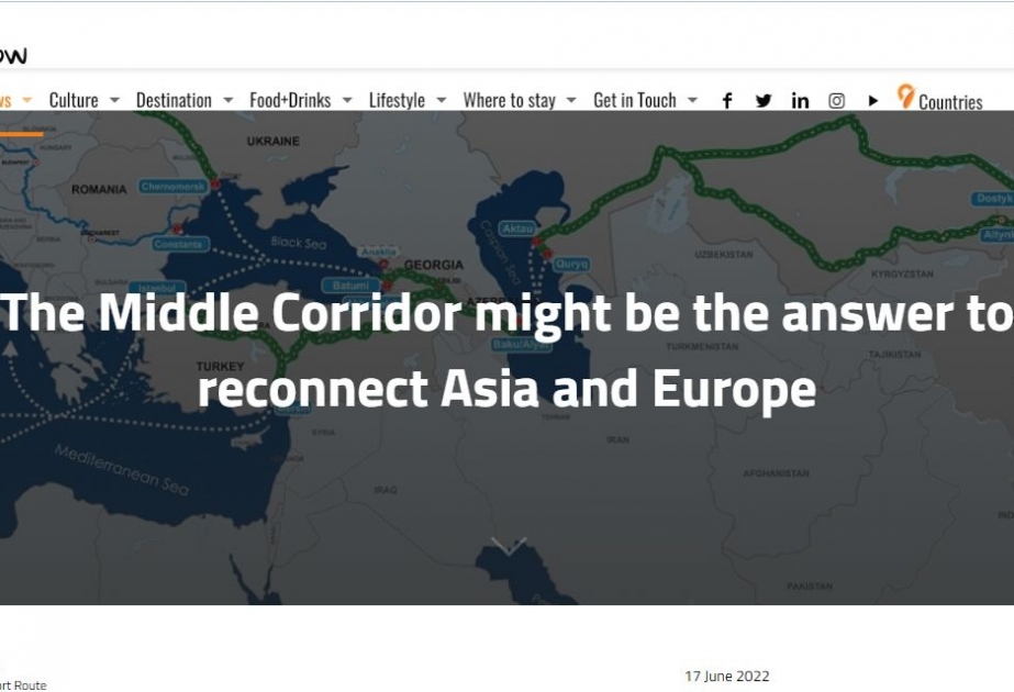 В туристическом издании Евросоюза вышла статья о Срединном коридоре