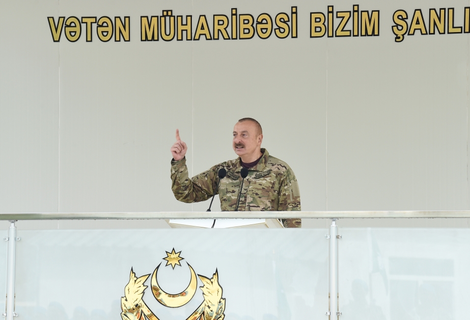 Azərbaycan Prezidenti: Biz Vətən müharibəsində xalqımızın böyüklüyünü, yenilməz ruhumuzu və güclü iradəni göstərdik
