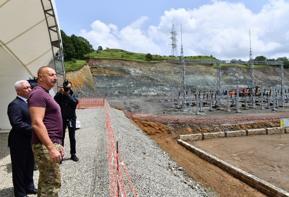 President Ilham Aliyev viewed work done at “Gorchu” power substation in Lachin VIDEO