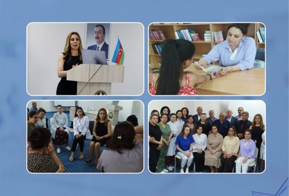 TƏBİB-in təşkilatçılığı ilə Şəki Rayon Mərkəzi Xəstəxanasında həkim-dermatoloqlarla görüş keçirilib