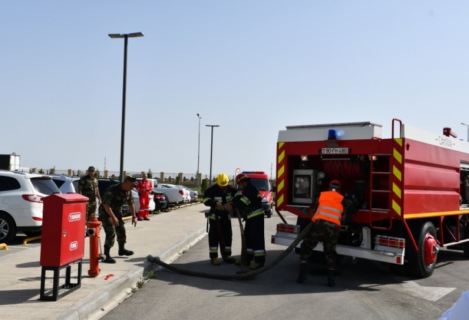 Sumqayıt Kimya Sənaye Parkında yanğın təhlükəsizliyinə dair maarifləndirmə təlimi olub