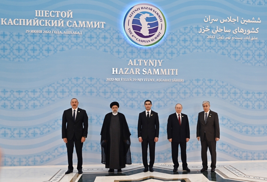 6th Summit of Heads of State of Caspian littoral states was held in Ashgabat  President of Azerbaijan Ilham Aliyev attended the Summit VIDEO
