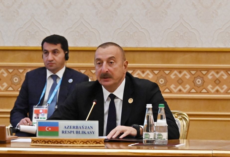 Azərbaycan Prezidenti: Xəzəryanı dövlətlər arasında bağlanmış müqavilələr Xəzər dənizi regionunun iri beynəlxalq nəqliyyat qovşağına çevrilməsi üçün yaxşı təməl yaradır