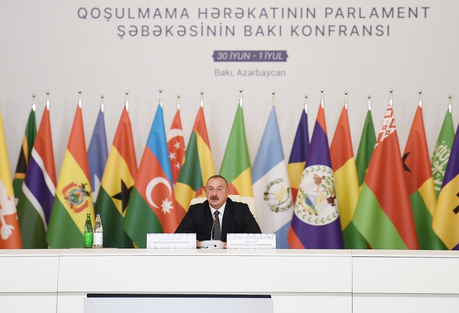 Qoşulmama Hərəkatı Parlament Şəbəkəsinin Bakı konfransı işə başlayıb  Azərbaycan Prezidenti İlham Əliyev konfransda iştirak edib YENİLƏNİB-3 VİDEO