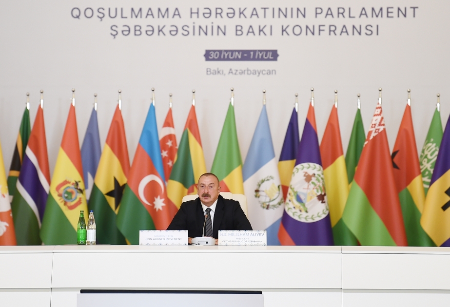 La Conférence de Bakou du Réseau parlementaire du Mouvement des non-alignés a débuté  Le président azerbaïdjanais Ilham Aliyev a participé à la conférence VIDEO