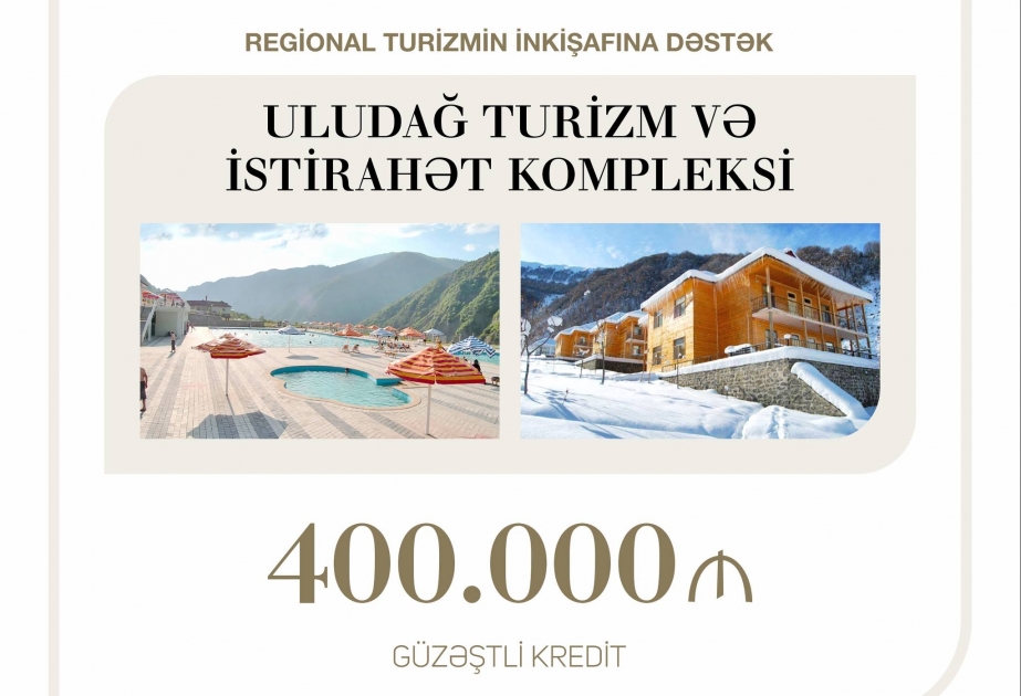 “Uludağ” Turizm və İstirahət kompleksi MMC-yə 400 min manat güzəştli kredit verilib