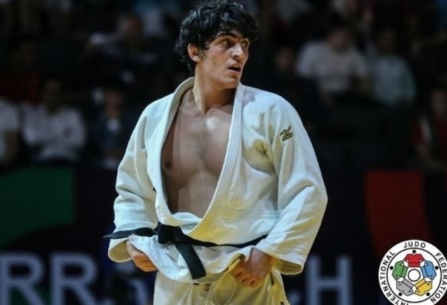 柔道运动员获得欧洲锦标赛的金牌