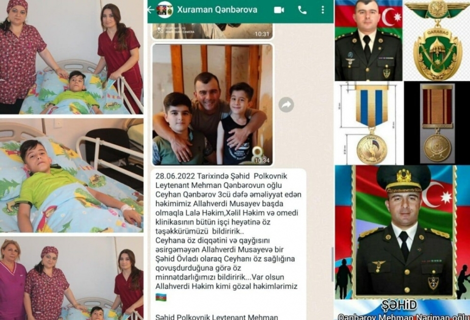 Сын шехида успешно прооперирован в Научно-исследовательском институте педиатрии