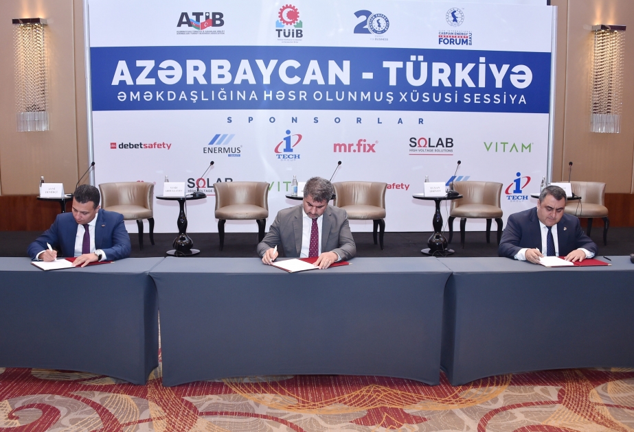 Caspian Energy Club, Turkey and Azerbaijan Businessmen and Industrialists Public Union and Azerbaijani-Turkish Businessmen's Union sign MoU