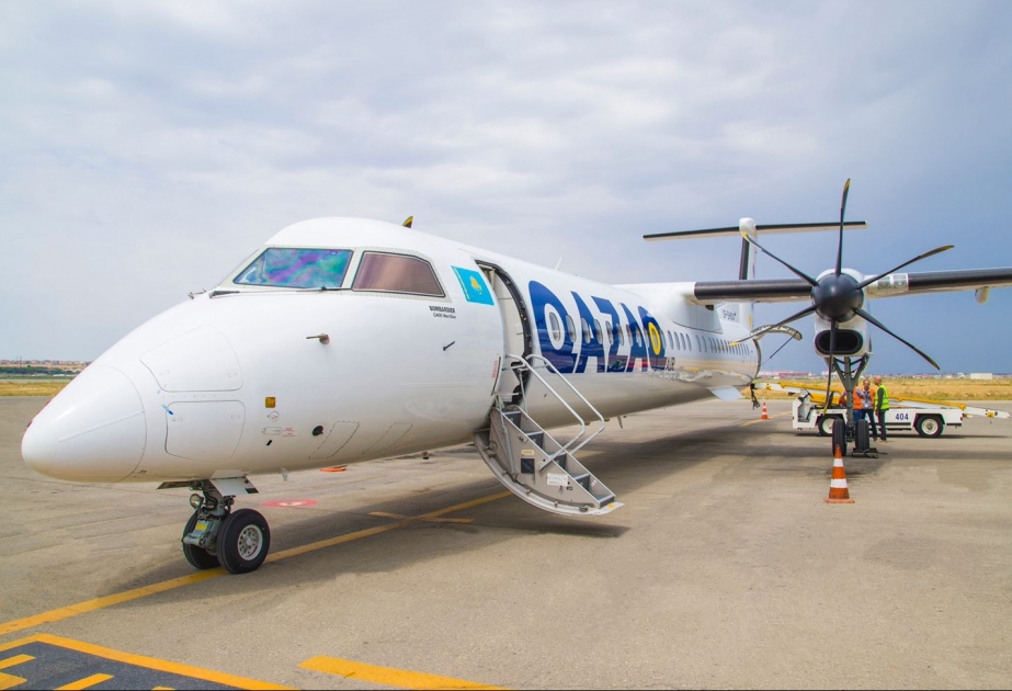 Heydər Əliyev Beynəlxalq Aeroportu “Qazaq Air” aviaşirkətinin ilk reysini qəbul edib