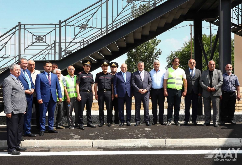 Bakı-Şamaxı-Yevlax avtomobil yolunda piyada keçidi istifadəyə verilib VİDEO