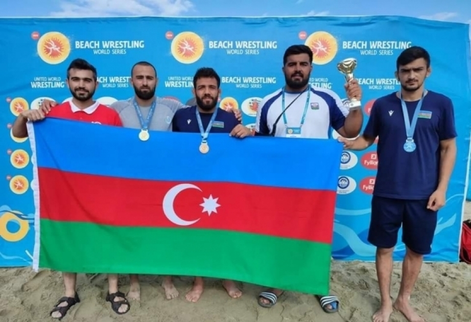 Azerbaijani wrestlers claim three medals in fourth stage of Beach Wrestling World Series