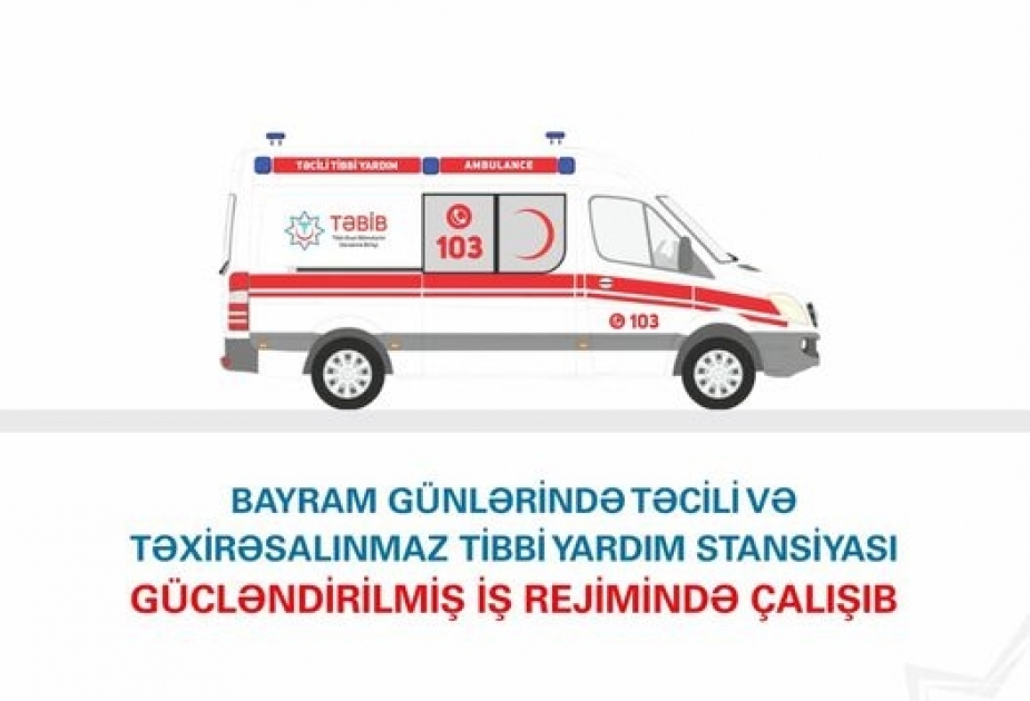 Bayram günlərində Təxirəsalınmaz Tibbi Yardım Stansiyası gücləndirilmiş iş rejimində çalışıb