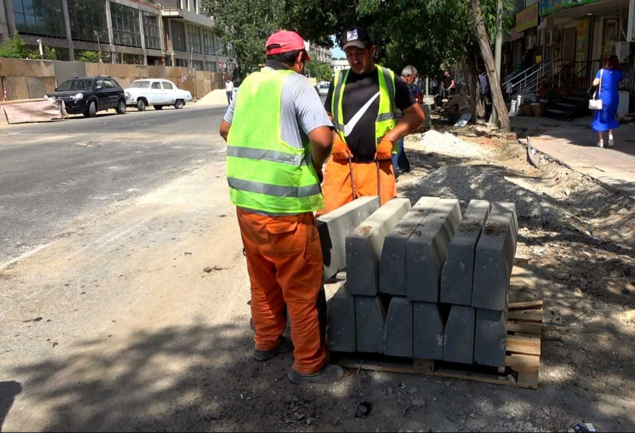 Paytaxtın Nəsimi rayonunda iki küçədə təmir işləri davam etdirilir