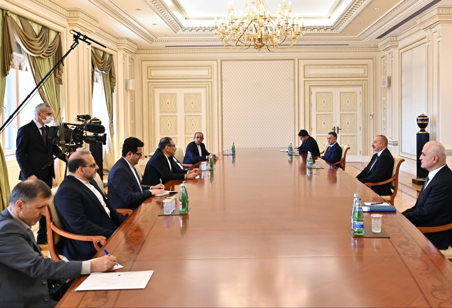 Präsident Ilham Aliyev empfängt Sekretär des Obersten Nationalen Sicherheitsrats des Iran   VIDEO