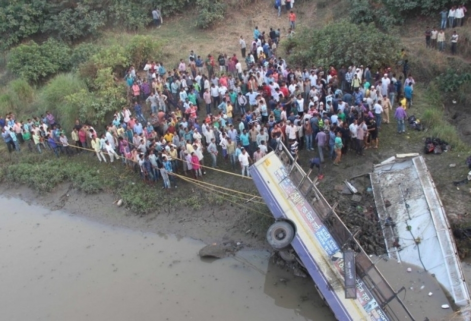 13 dead as bus headed to Pune falls into river Narmada in India’s Madhya Pradesh state