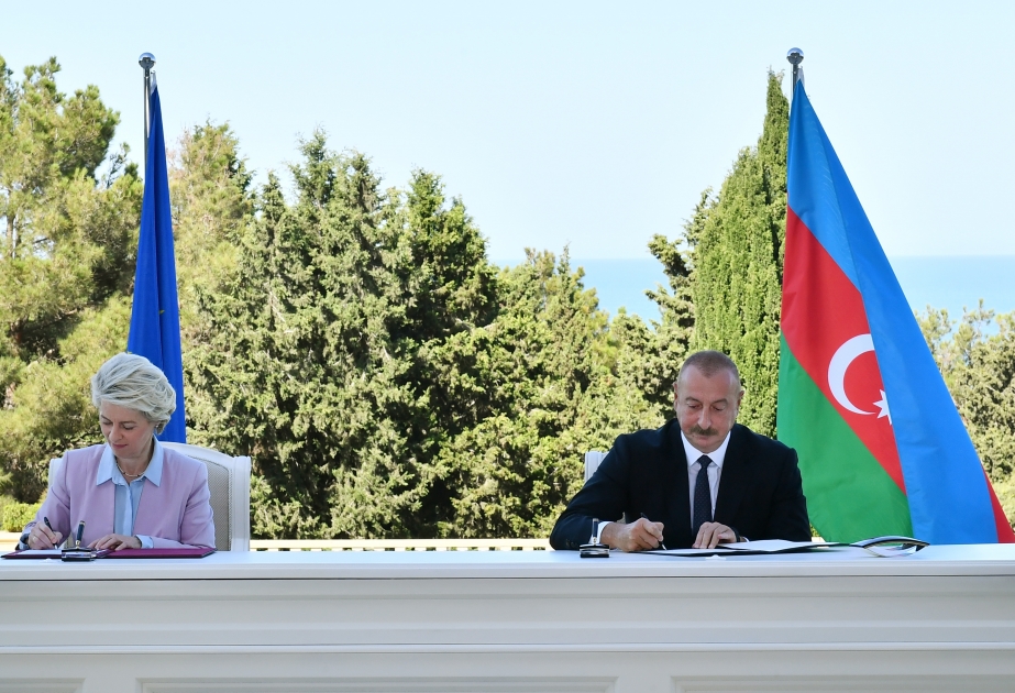 Azerbaijan, European Union signed MoU on Strategic Partnership in field of energy VIDEO