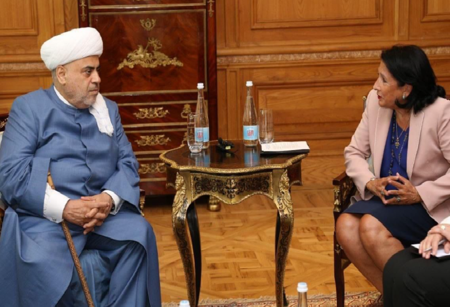 رئيسة جورجيا تستقبل رئيس إدارة مسلمي القوقاز
