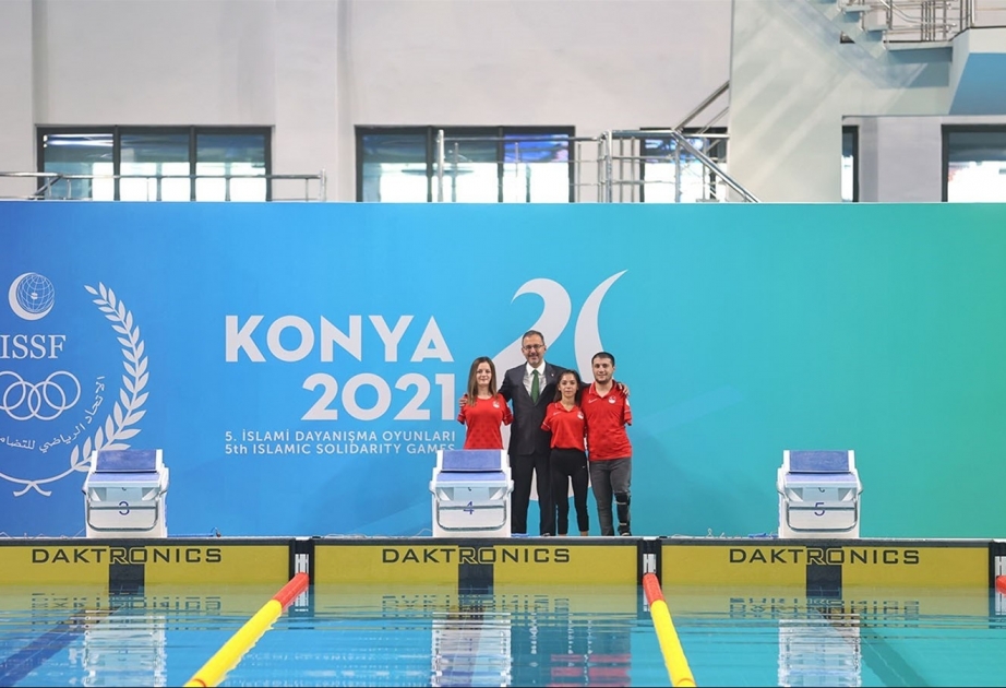“Konya-2021”də su idman növləri üzrə yarışların keçiriləcəyi Olimpiya Üzgüçülük Kompleksinin açılışı olub
