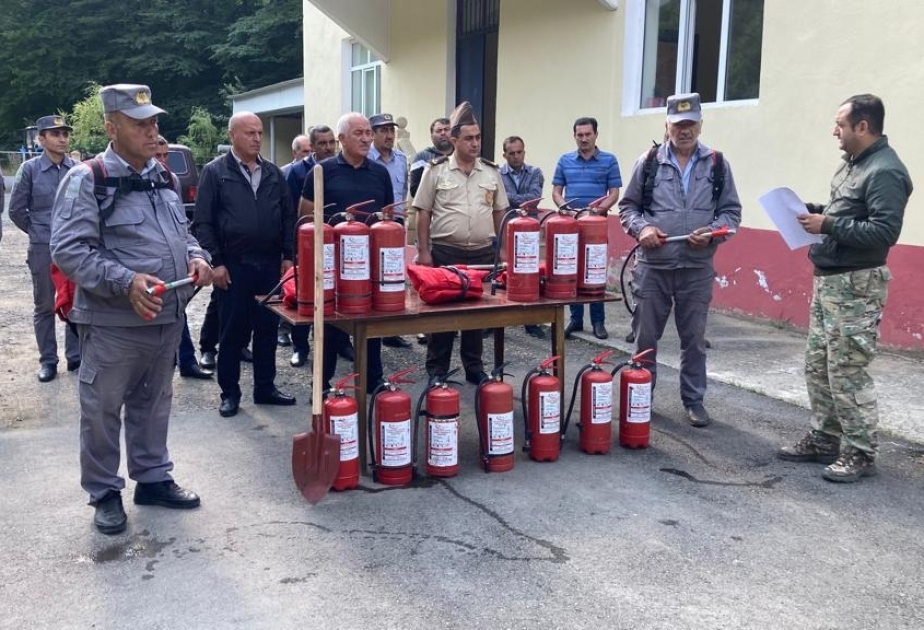 “Yay mövsümündə meşəlik ərazilərdə yanğın təhlükəsizliyi” mövzusunda təlimlər davam edir