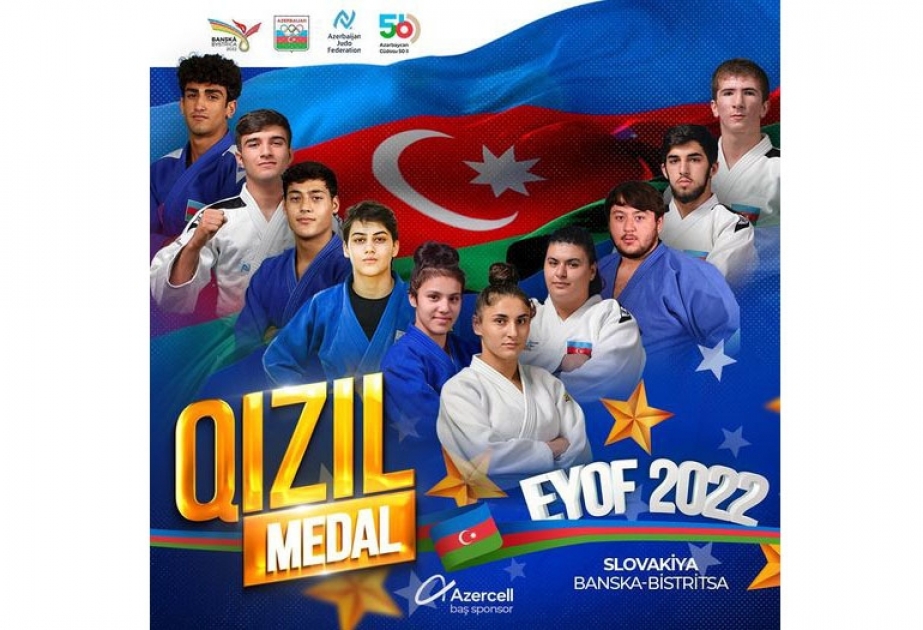 Cüdo komandamız Avropa Yeniyetmələrinin XVI Yay Olimpiya Festivalının qızıl medalını qazanıb