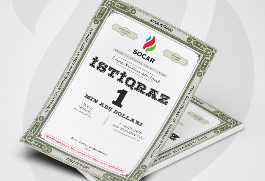 SOCAR İstiqrazları üzrə üçüncü kupon ödənişi sahiblərinə 1,1 milyon ABŞ dolları gəlir gətirib