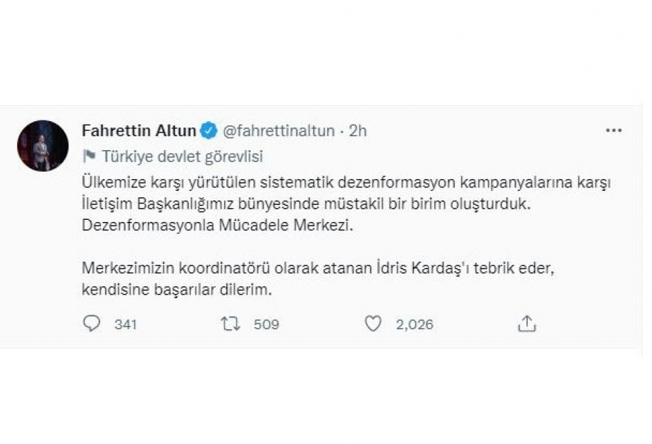 Türkiye's Communications Directorate launches center for combating disinformation