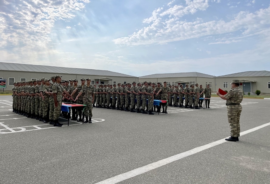 Azərbaycan Ordusunda gənc əsgərlərin andiçmə mərasimləri keçirilib