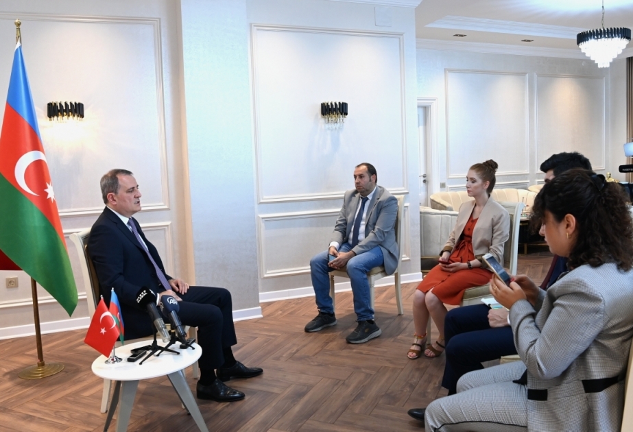 Xarici işlər naziri Ceyhun Bayramov Türkiyənin aparıcı media orqanlarına müsahibə verib