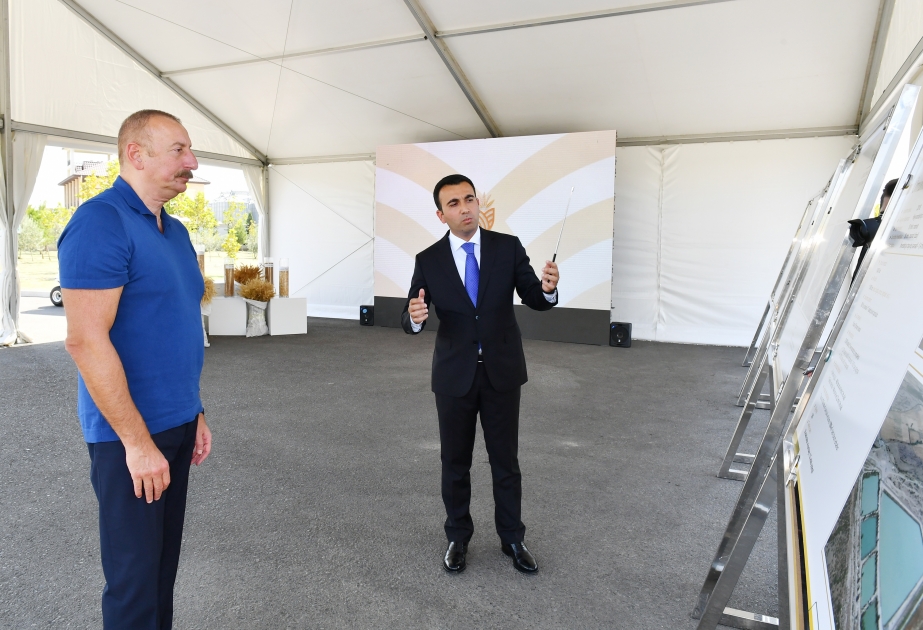 President Ilham Aliyev got acquainted with activities of “Aghsu Agropark” VIDEO