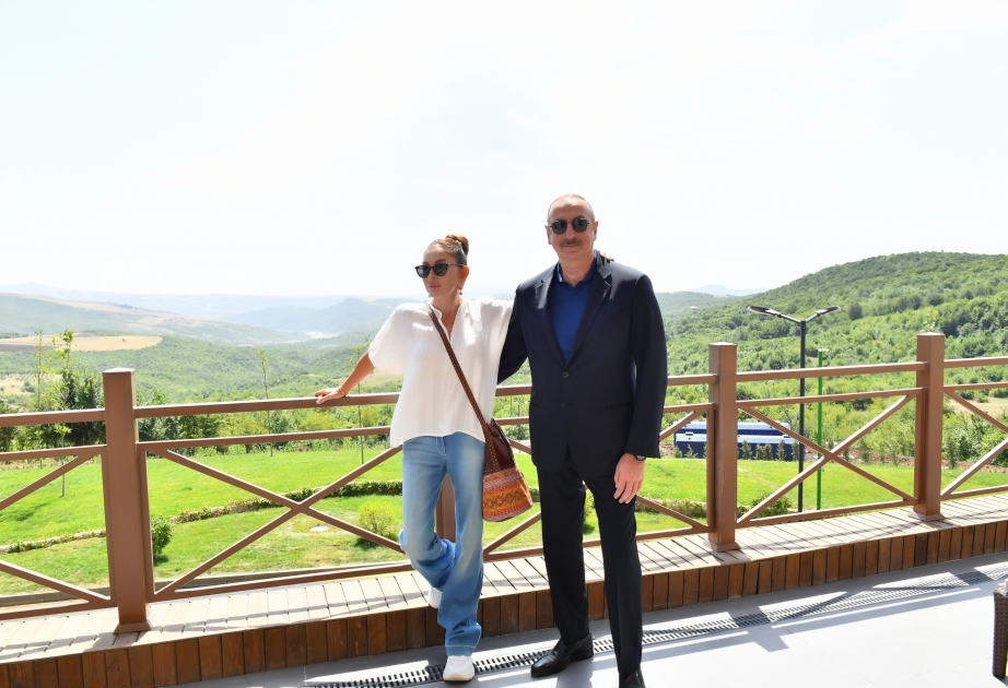Präsident Ilham Aliyev und die First Lady Mehriban Aliyeva weihen Hotel “Basqal Resort & Spa“ in Ismayilli ein VIDEO