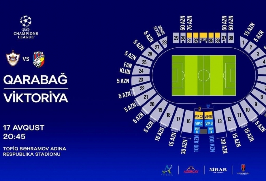 Tickets for Qarabag vs Viktoria Plzeň match go on sale