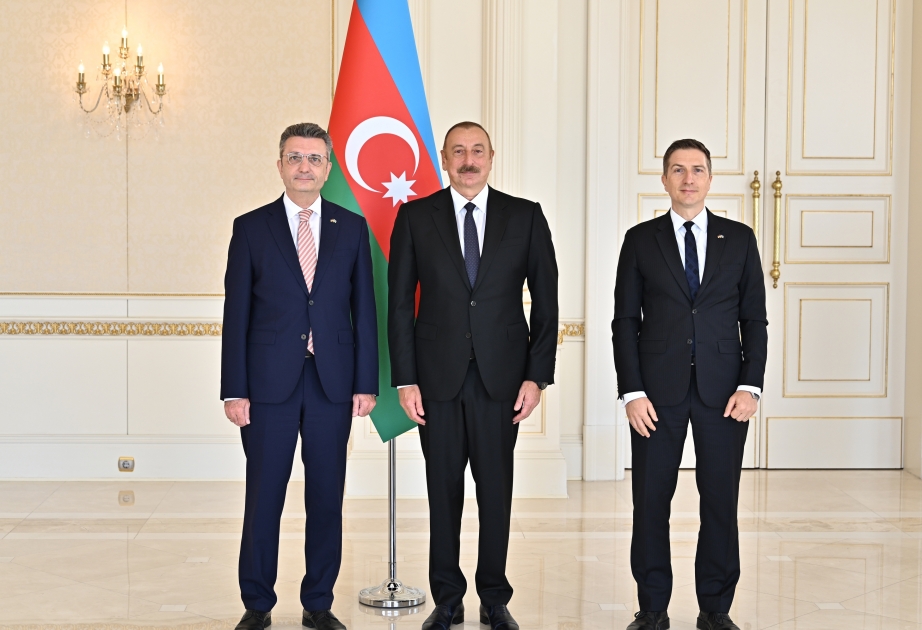 Presidente Ilham Aliyev recibe las credenciales del recién nombrado embajador alemán en Azerbaiyán