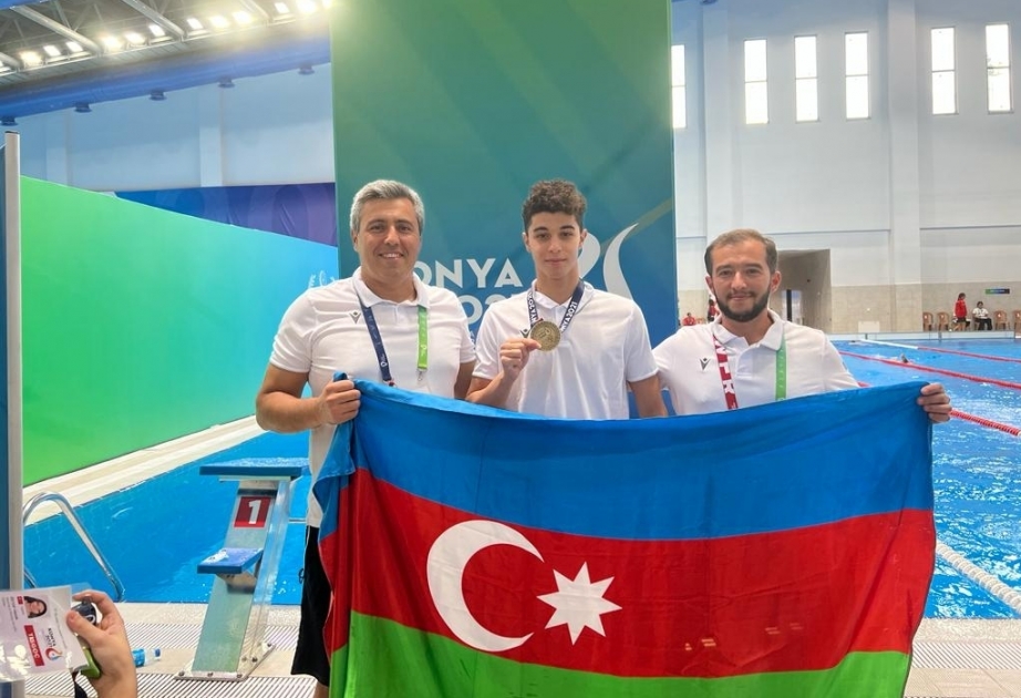 Azerbaijan wins its first gold medal in swimming at the 5th Islamic Solidarity Games