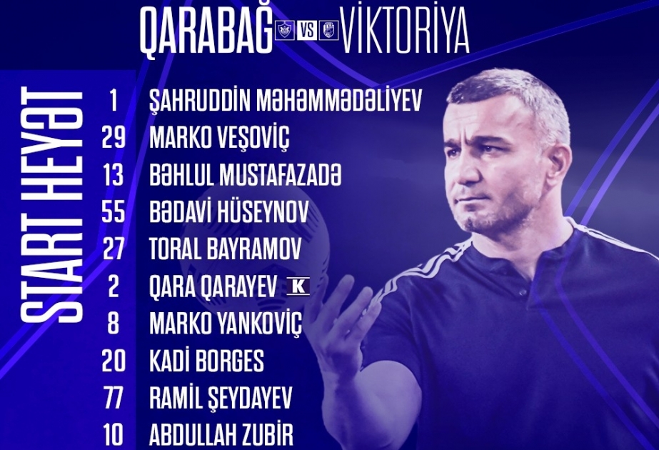 UEFA Çempionlar Liqası: “Qarabağ” və “Viktoriya Plzen” komandalarının start heyətləri müəyyənləşib